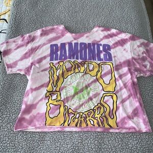 Ramones cropped band tee